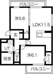 グランスタ花山の間取り画像