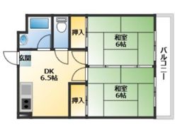 海田コーポラスの間取り画像