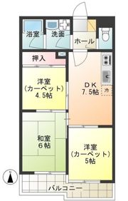 三ツ木武蔵野ビルの間取り画像