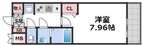 ラヴィータ難波元町の間取り画像