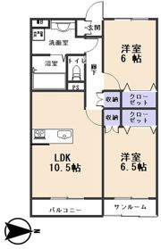 カーサ パルコの間取り画像