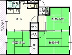 御殿山コーポBの間取り画像