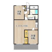 第2マンション寺直の間取り画像