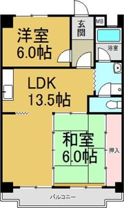 平與マンションの間取り画像