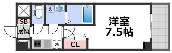 グランデュール大今里西の間取り画像