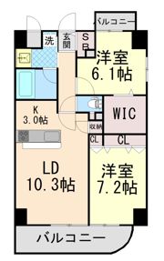 ブルーミンメドー本山の間取り画像