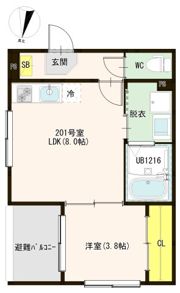コロンヤマシナの間取り画像
