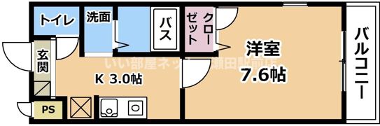アローハイツの間取り画像
