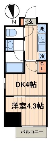 リージア門前仲町の間取り画像