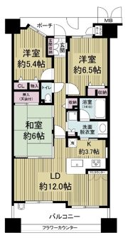 エールグラン千里丘オープンヒルズC棟の間取り画像