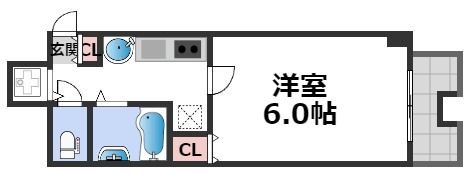 プレサンス難波EASTモダニティの間取り画像