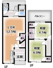 三ツ島2丁目テラスハウスの間取り画像