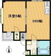 ハイツササジマの間取り画像