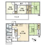 汐見丘町戸建の間取り画像