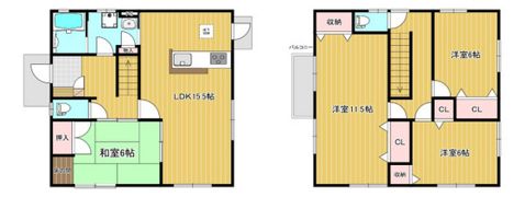 八木九丁目戸建の間取り画像