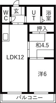 サンライズアサノの間取り画像