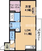 Le ciel Ⅱの間取り画像