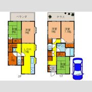 花屋敷山手6貸家の間取り画像