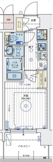 エステムコート難波WEST－SIDEVIIIエクシーナの間取り画像