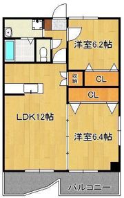 カーサベルテまつくまの間取り画像