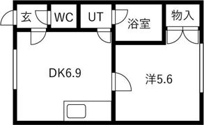 スカイコート千歳住吉の間取り画像