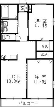 わかばⅠの間取り画像