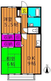 ビーライン撫川の間取り画像