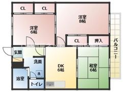 エステートピア瀬田B棟の間取り画像
