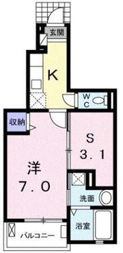 ウィステリア ガーデン Aの間取り画像
