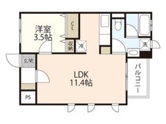 エスパシオ昭和町の間取り画像
