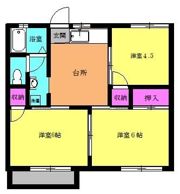 コーポかとうの間取り画像