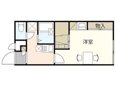 レオパレスアドミラルの間取り画像