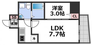 セレニテ上町台の間取り画像
