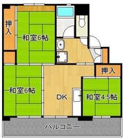 ビレッジハウス水巻4号棟の間取り画像