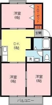 カーサ若葉Aの間取り画像
