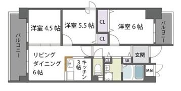 ハーヴィス・カエロンの間取り画像