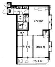 メゾン一ツ橋学園の間取り画像