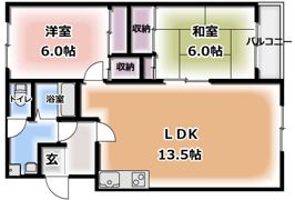 カルチェ・ダムールC棟の間取り画像