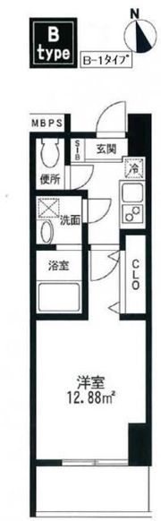 T．P．Cレジデンス府中の間取り画像