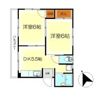 サンハイツ広の間取り画像