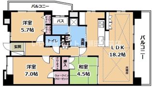 レジェ南草津の間取り画像