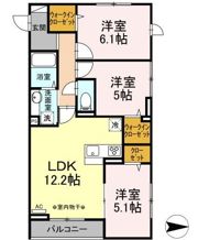 ラリュール江戸川Ⅱの間取り画像