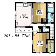 クレール柿の木の間取り画像