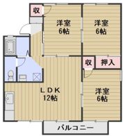 ガーデンヒルズ岡山C棟の間取り画像