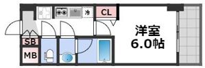 gm難波ウエストD.C.の間取り画像