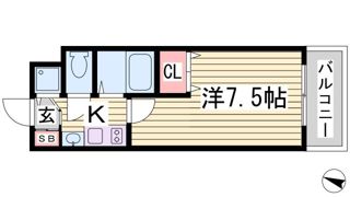 プレサンス三宮花時計前の間取り画像