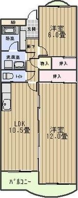 シャトー樹里の間取り画像