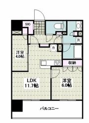 レーベン小田原THE TOWERの間取り画像