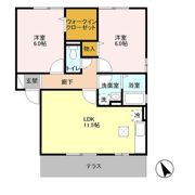 クレストコート Bの間取り画像