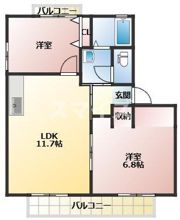 メゾンドフルール B棟の間取り画像
